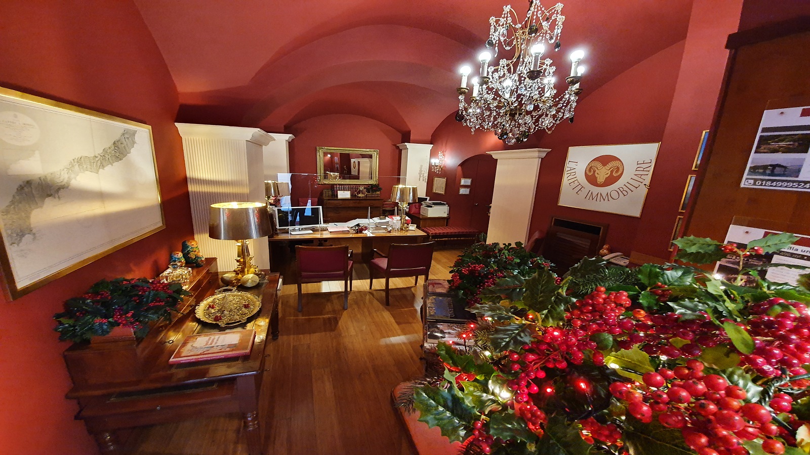 Il calore e la privacy all' interno dell'agenzia immobiliare in Bordighera