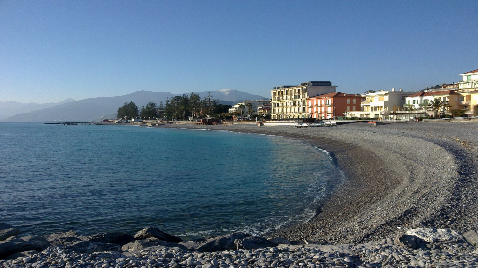 La spiaggia di Bordighera